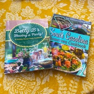 2 Southern Cookbooks -  Betty B Holiday Party and SC Hometown Cookbook NEW